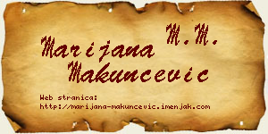 Marijana Makunčević vizit kartica